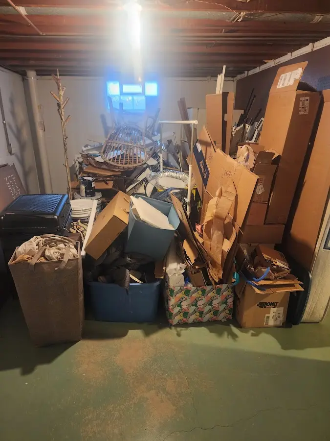 Roll-off dumpster container at job site for 20 Yard Dumpster Rental in Kittanning